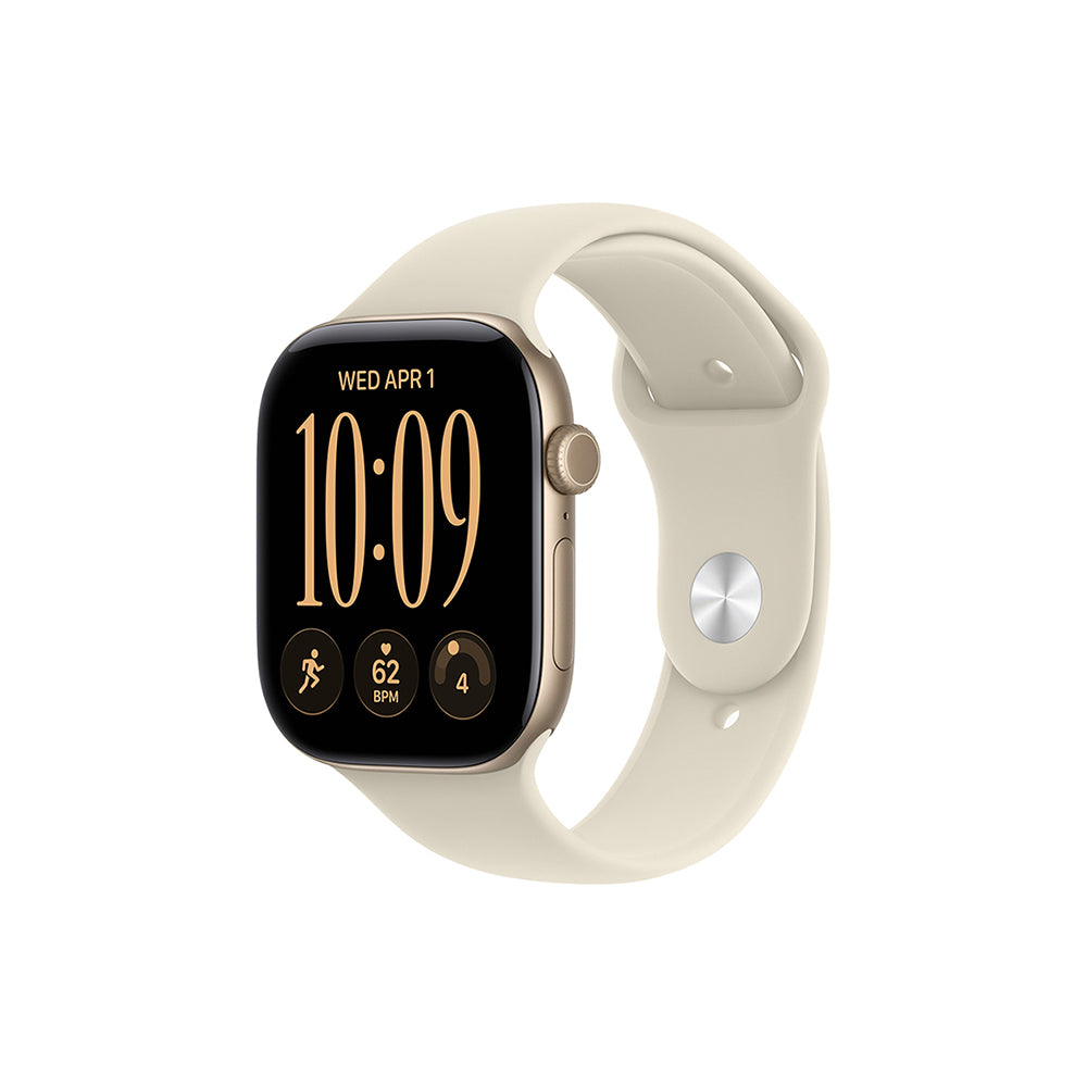 Apple Watch Series 12 Cellular 42mm - Light Gold Aluminium / Sand Sport Band - S/M