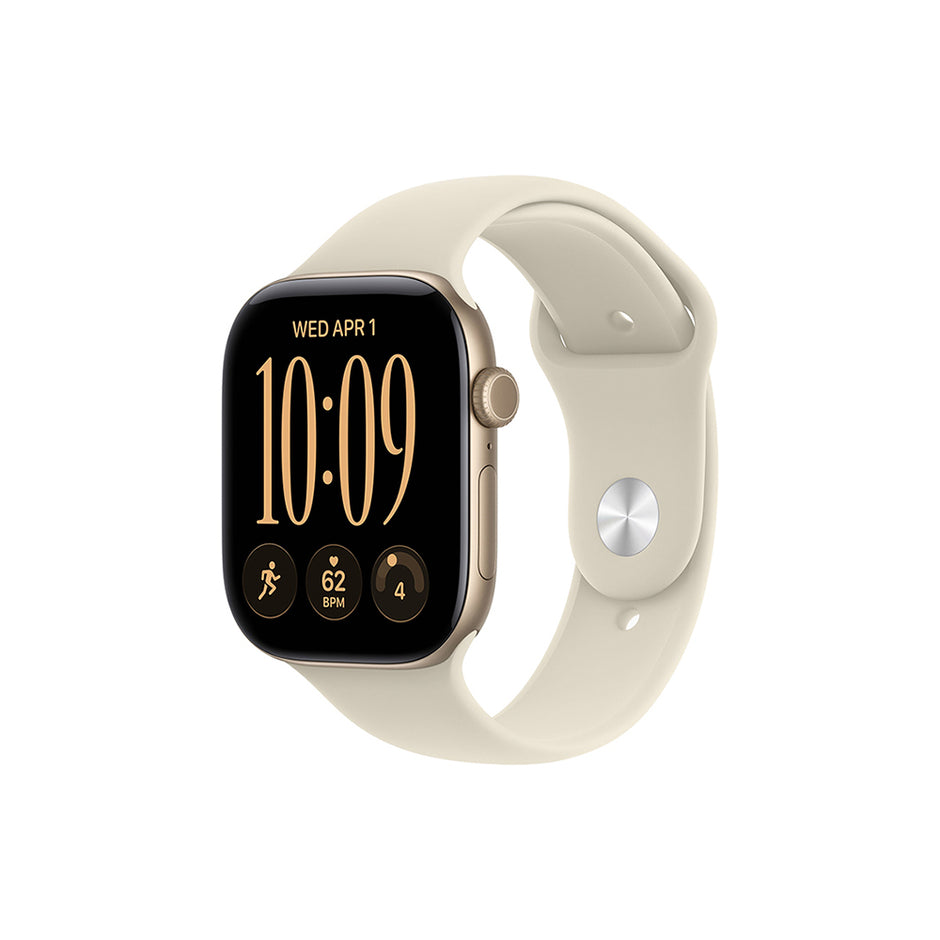 Apple Watch Series 12 GPS 42mm - Light Gold Aluminium / Sand Sport Band - S/M