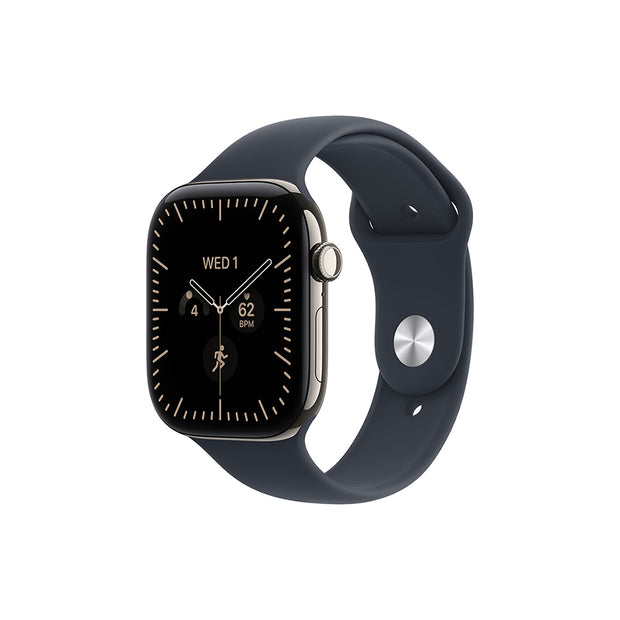Apple Watch Series 12 Cellular 42mm - Natural Titanium / Navy Blue Sport Band - M/L