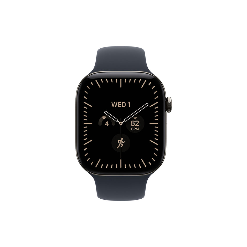 Apple Watch Series 12 Cellular 42mm - Natural Titanium / Navy Blue Sport Band - S/M