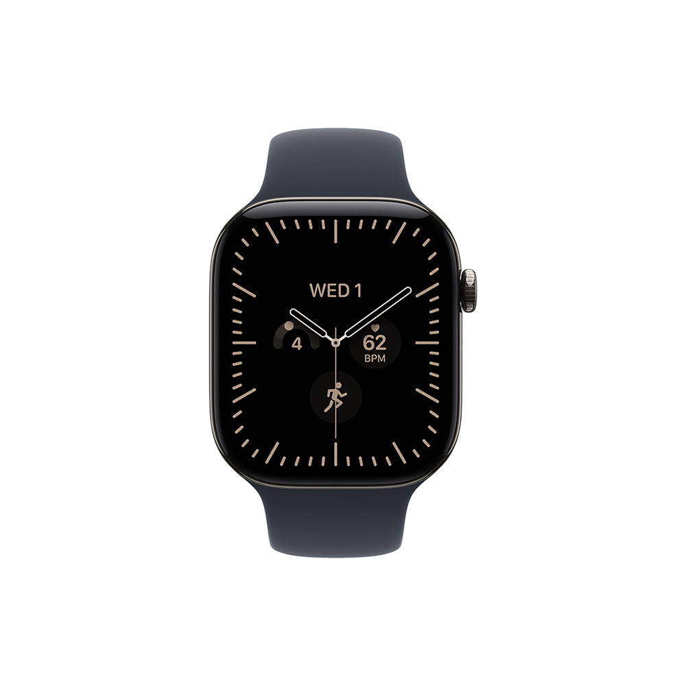 Apple Watch Series 12 Cellular 42mm - Natural Titanium / Navy Blue Sport Band - M/L