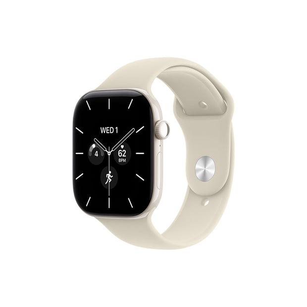 Apple Watch Series 12 Cellular 42mm - Pearl White Ceramic / Sand Sport Band - S/M