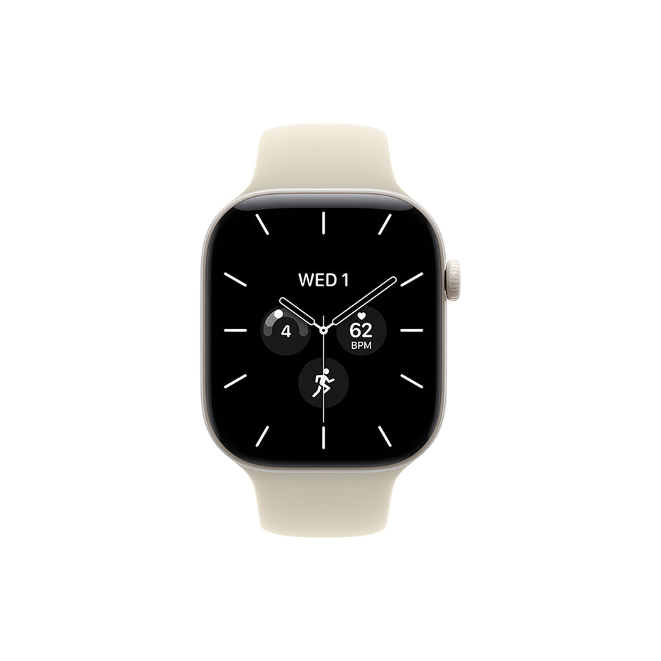 Apple Watch Series 12 Cellular 42mm - Pearl White Ceramic / Sand Sport Band - S/M