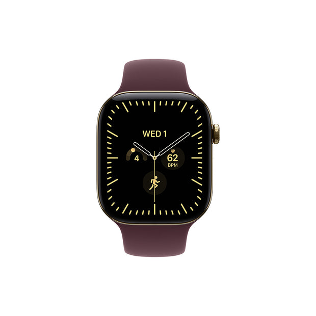 Apple Watch Series 12 Cellular 42mm - Radiant Gold Titanium / Burgundy Sport Band - S/M