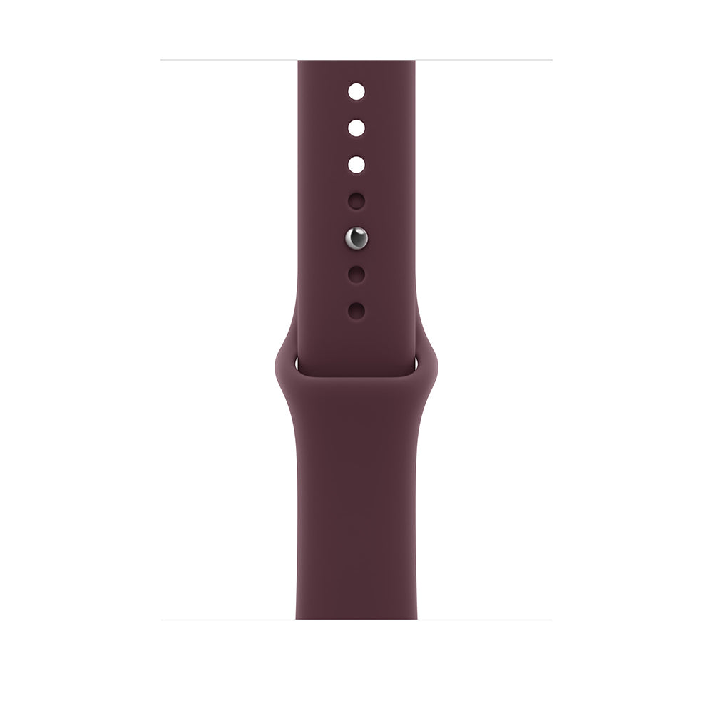 Apple Watch Series 12 Cellular 42mm - Radiant Gold Titanium / Burgundy Sport Band - M/L