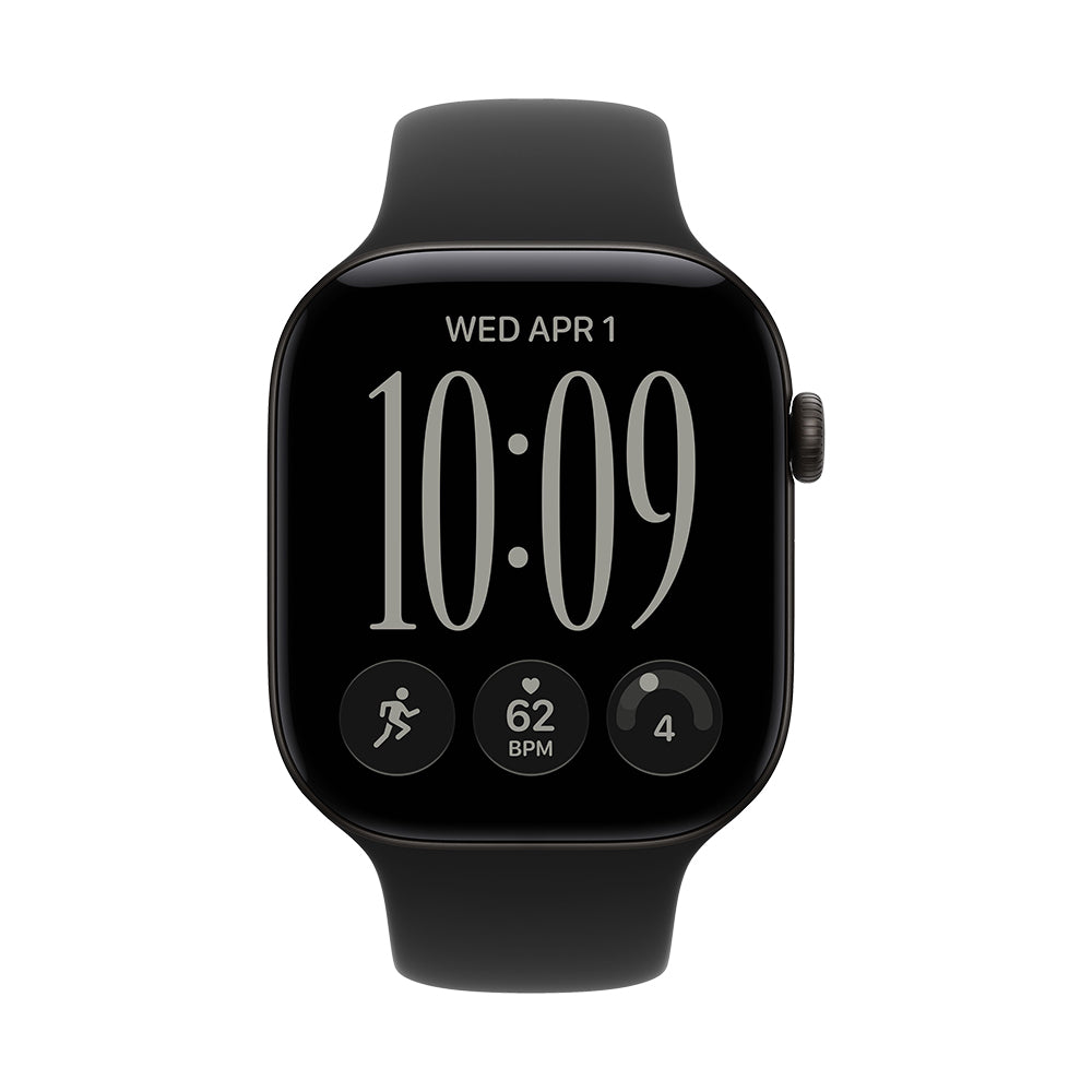Apple Watch Series 12 GPS 46mm - Black Aluminium / Black Sport Band - M/L