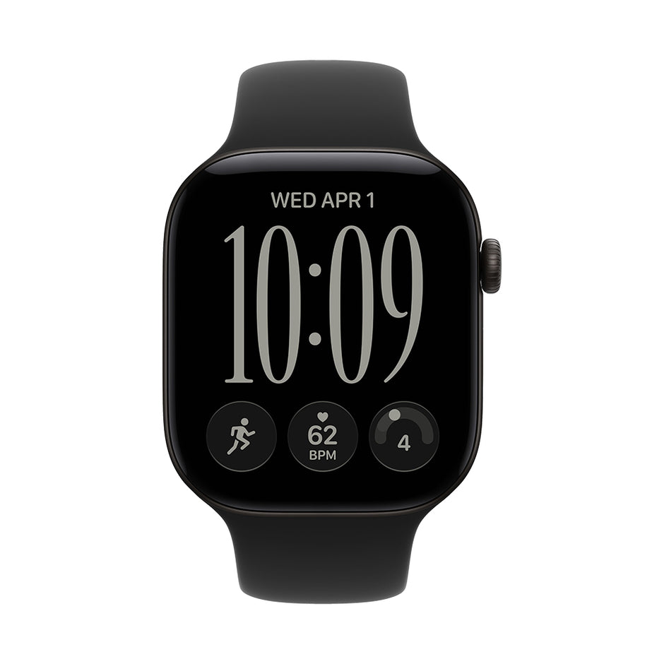 Apple Watch Series 12 GPS 46mm - Black Aluminium / Black Sport Band - M/L