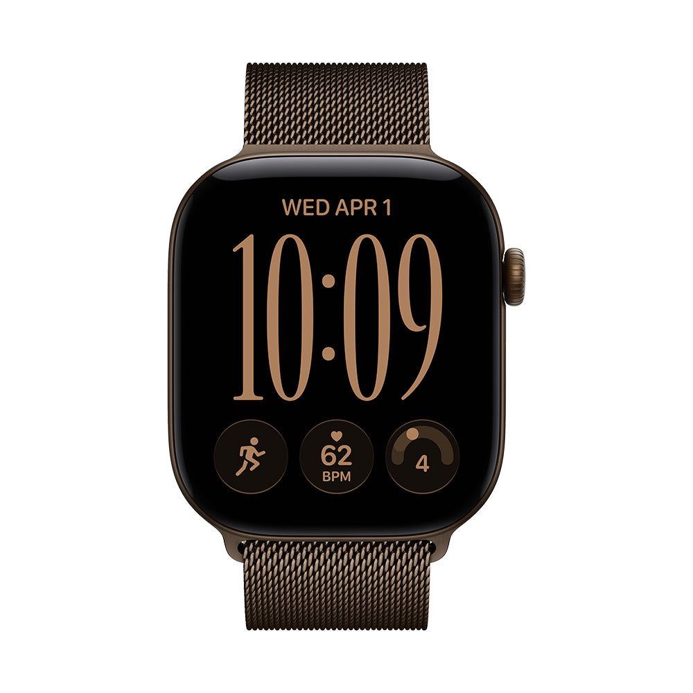 Apple Watch Series 12 GPS 46mm - Dark Bronze Aluminium / Dark Bronze Milanese Loop - S/M