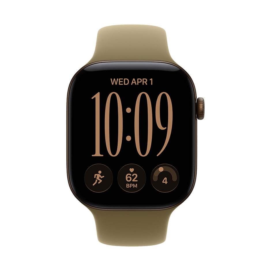 Apple Watch Series 12 GPS 46mm - Dark Bronze Aluminium / Olive Sport Band - M/L