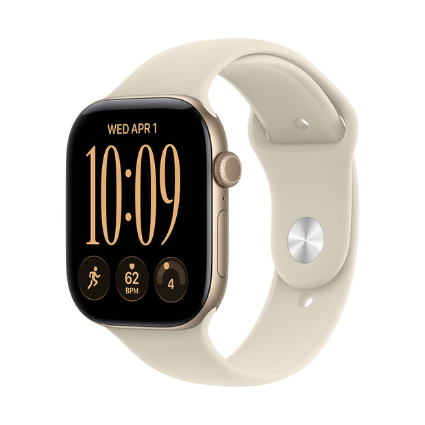 Apple Watch Series 12 Cellular 46mm - Light Gold Aluminium / Sand Sport Band - M/L
