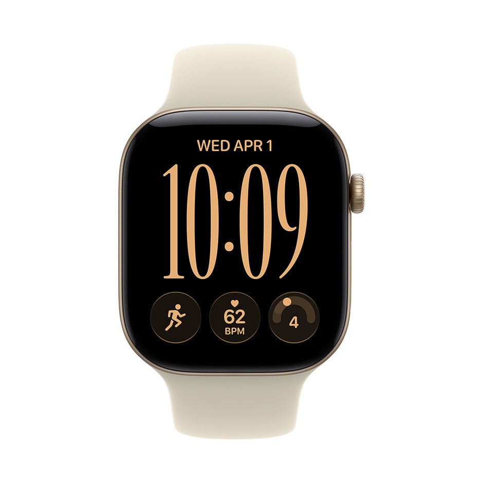 Apple Watch Series 12 Cellular 46mm - Light Gold Aluminium / Sand Sport Band - S/M