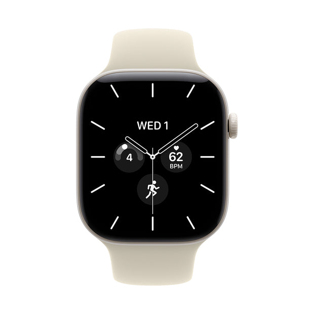 Apple Watch Series 12 Cellular 46mm - Pearl White Ceramic / Sand Sport Band - S/M