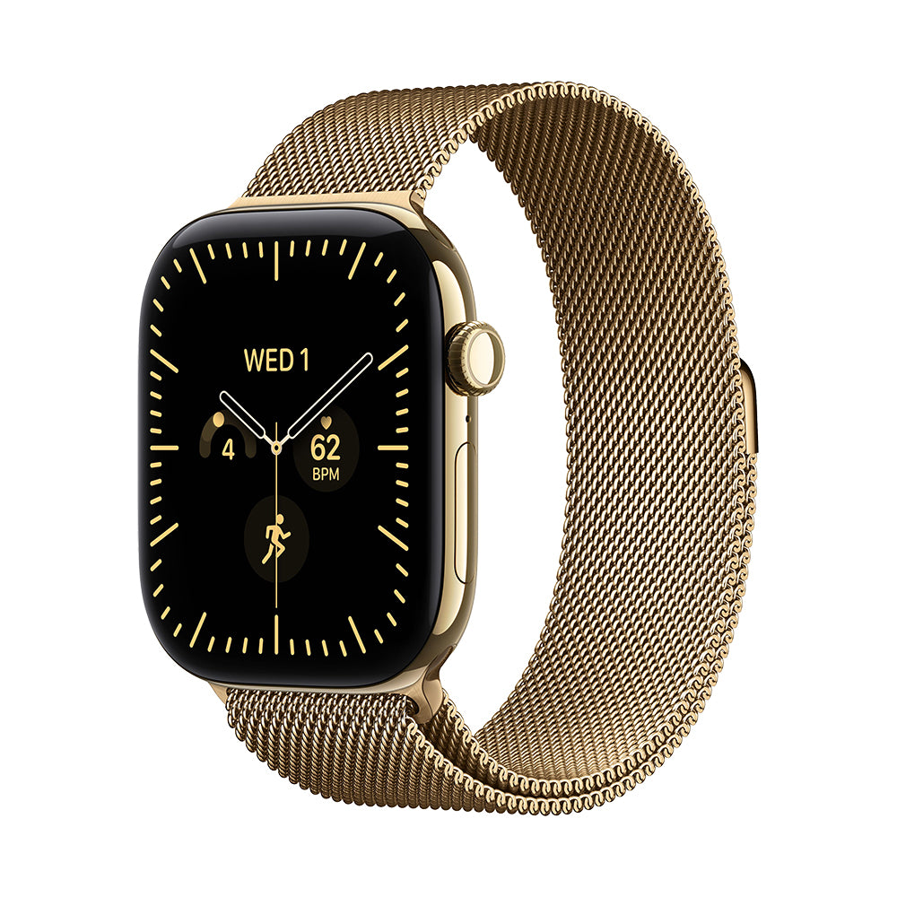 Apple Watch Series 12 Cellular 46mm - Radiant Gold Titanium / Radiant Gold Milanese Loop - M/L