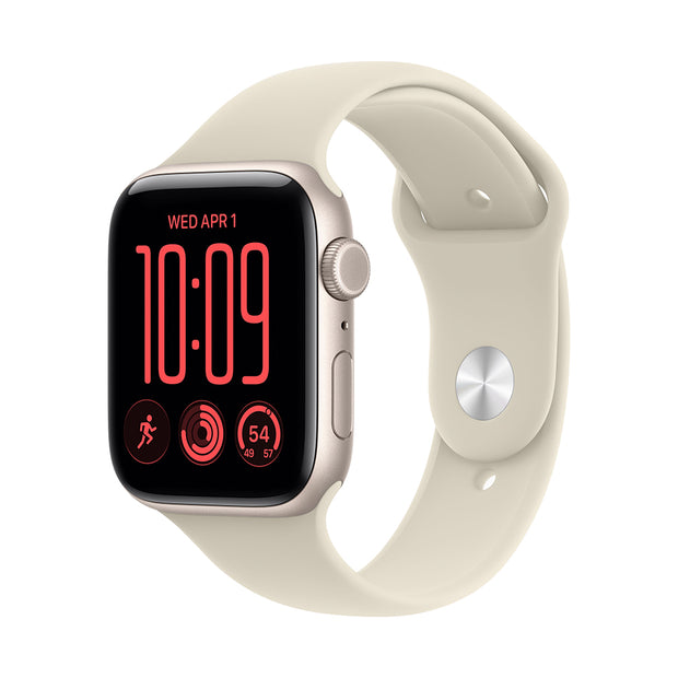 Apple Watch SE 3 Cellular 44mm - Starlight Aluminium / Sand Sport Band - S/M