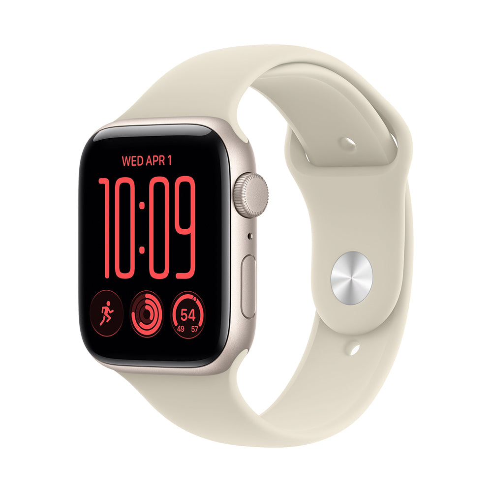 Apple Watch SE 3 GPS 44mm - Starlight Aluminium / Sand Sport Band - S/M