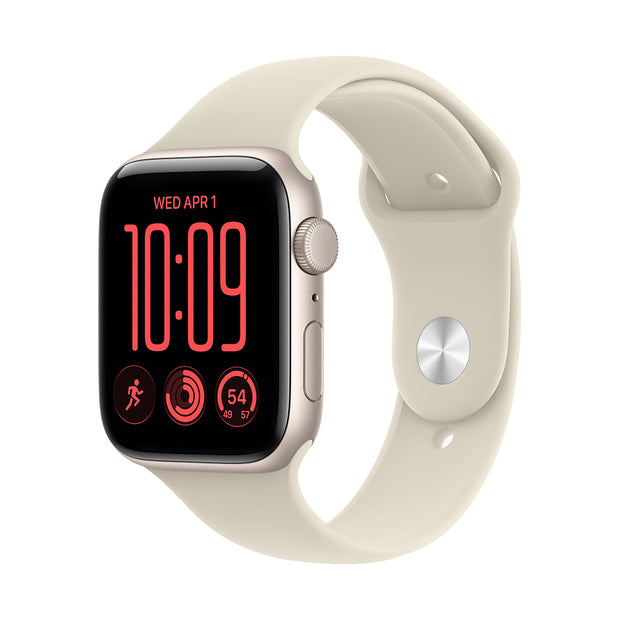 Apple Watch SE 3 GPS 44mm - Starlight Aluminium / Sand Sport Band - S/M