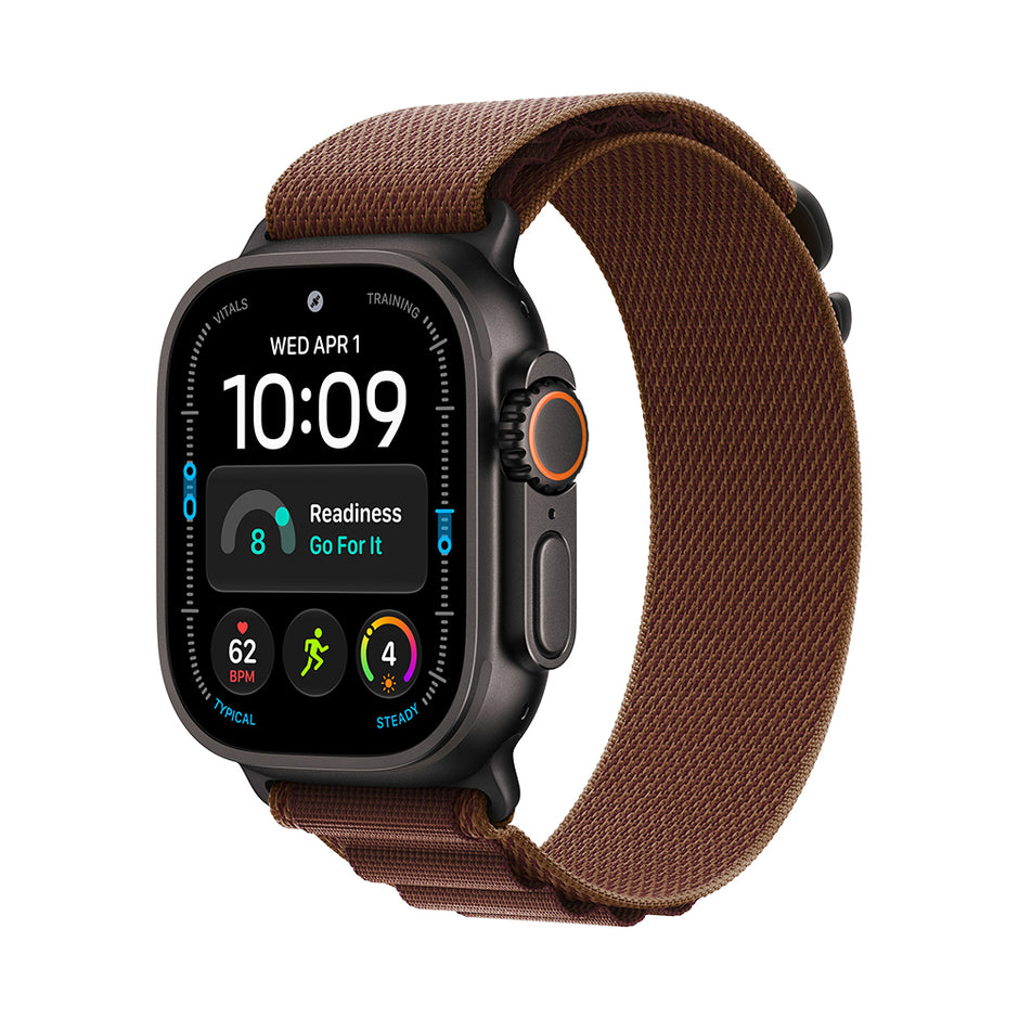 Apple Watch Ultra 4 Cellular 49mm - Black Titanium / Burgundy Alpine Loop - Small