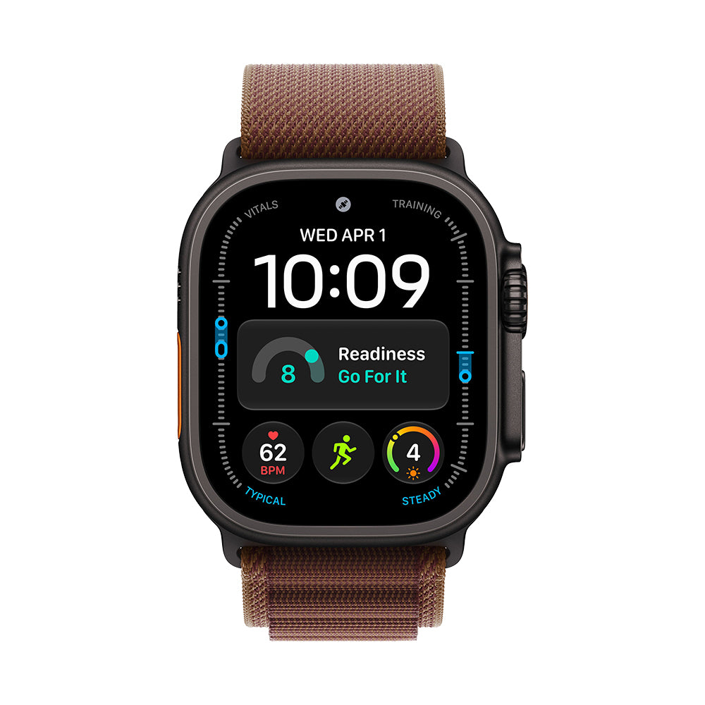 Apple Watch Ultra 4 Cellular 49mm - Black Titanium / Burgundy Alpine Loop - Small