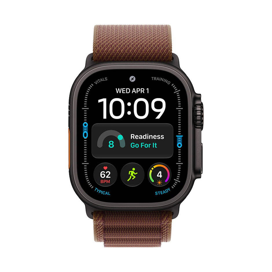 Apple Watch Ultra 4 Cellular 49mm - Black Titanium / Burgundy Alpine Loop - Small