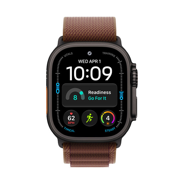 Apple Watch Ultra 4 Cellular 49mm - Black Titanium / Burgundy Alpine Loop - Small
