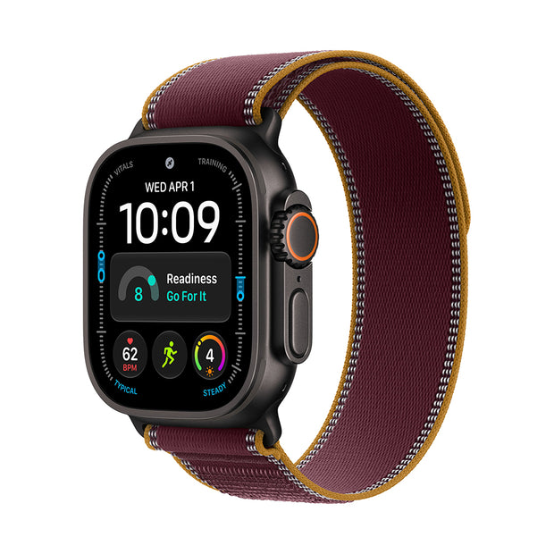 Apple Watch Ultra 4 Cellular 49mm - Black Titanium / Burgundy Trail Loop - M/L