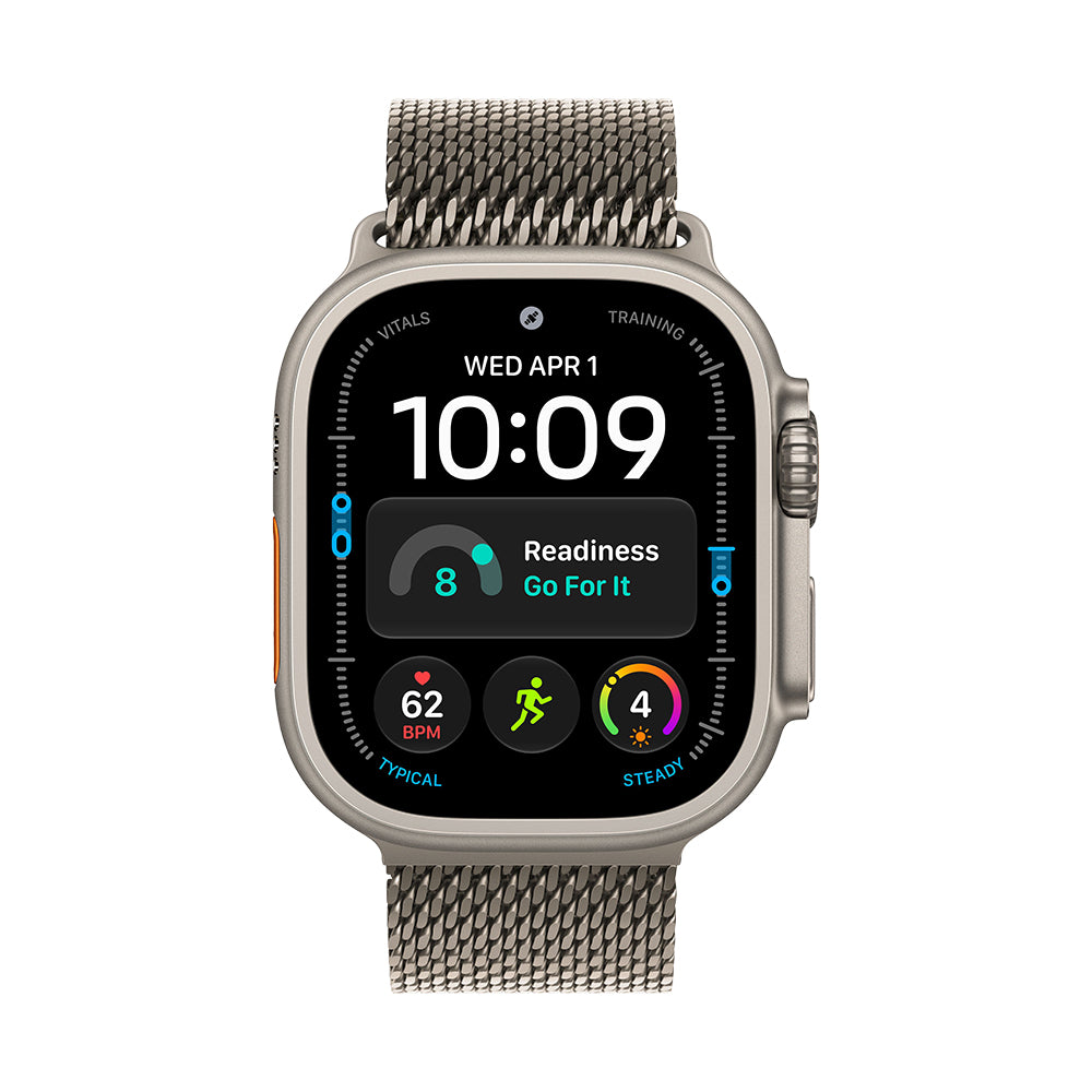 Apple Watch Ultra 4 Cellular 49mm - Natural Titanium / Natural Titanium Milanese Loop - Small