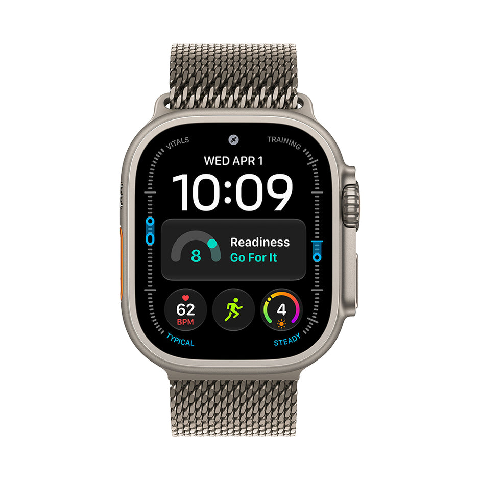 Apple Watch Ultra 4 Cellular 49mm - Natural Titanium / Natural Titanium Milanese Loop - Large
