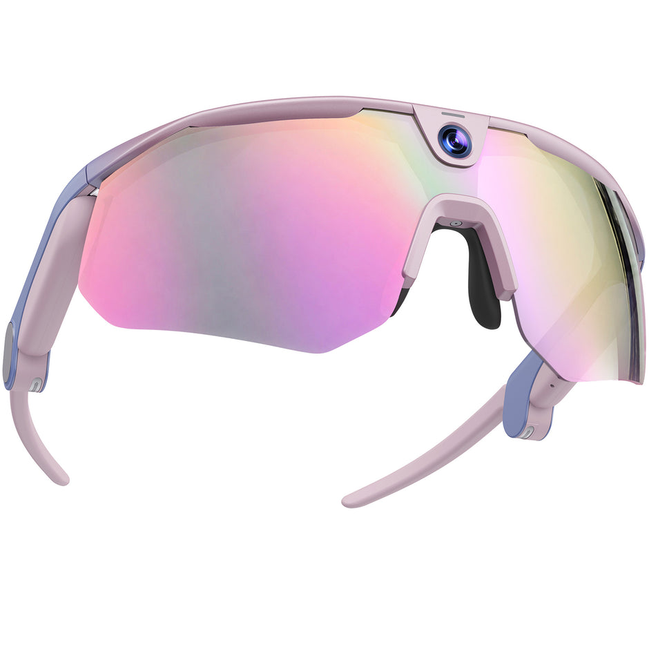 BleeqUp Ranger AI Sports Camera Glasses - Pink Purple