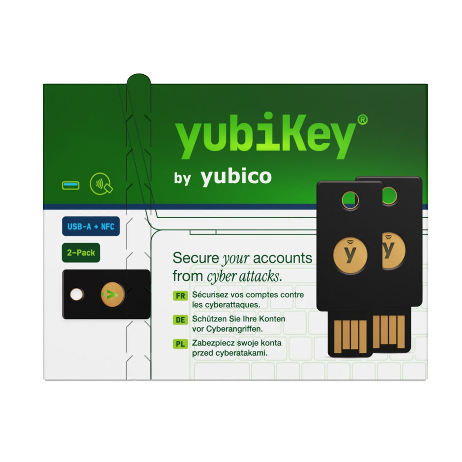 Yubico YubiKey 5 NFC Security Key - Black - 2 Pack