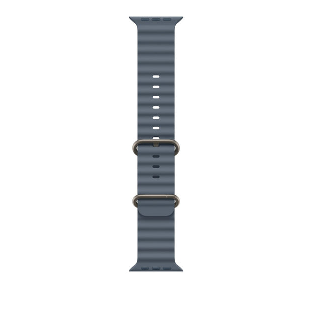 49mm Anchor Blue Ocean Band - Natural Titanium Finish