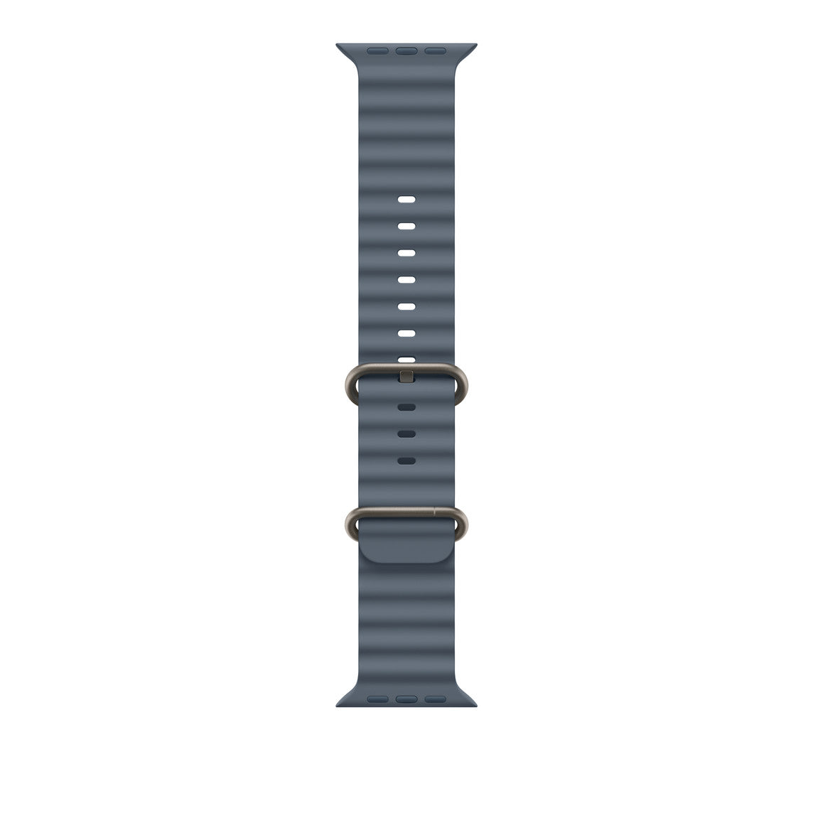 49mm Anchor Blue Ocean Band Extension - Natural Titanium Finish