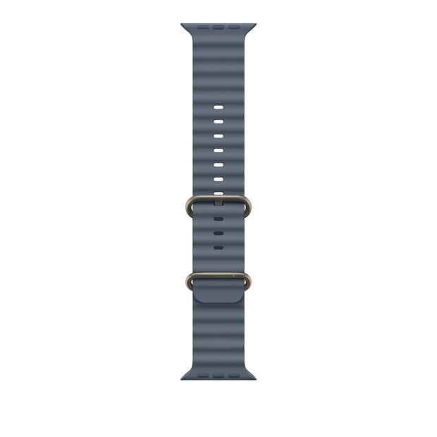 49mm Anchor Blue Ocean Band Extension - Natural Titanium Finish
