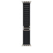 Apple Watch 49mm Alpine Loop - Black / Large - Natural Titanium Finish