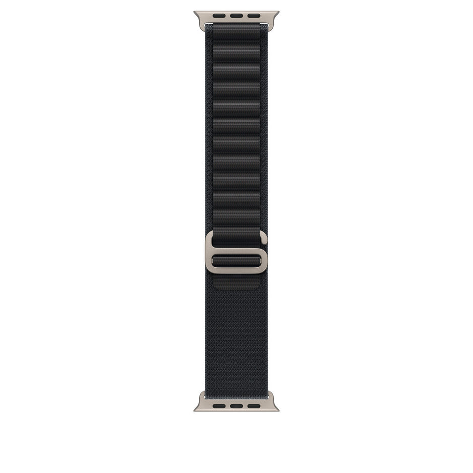 Apple Watch 49mm Alpine Loop - Black / Small - Natural Titanium Finish