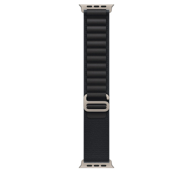 Apple Watch 49mm Alpine Loop - Black / Small - Natural Titanium Finish