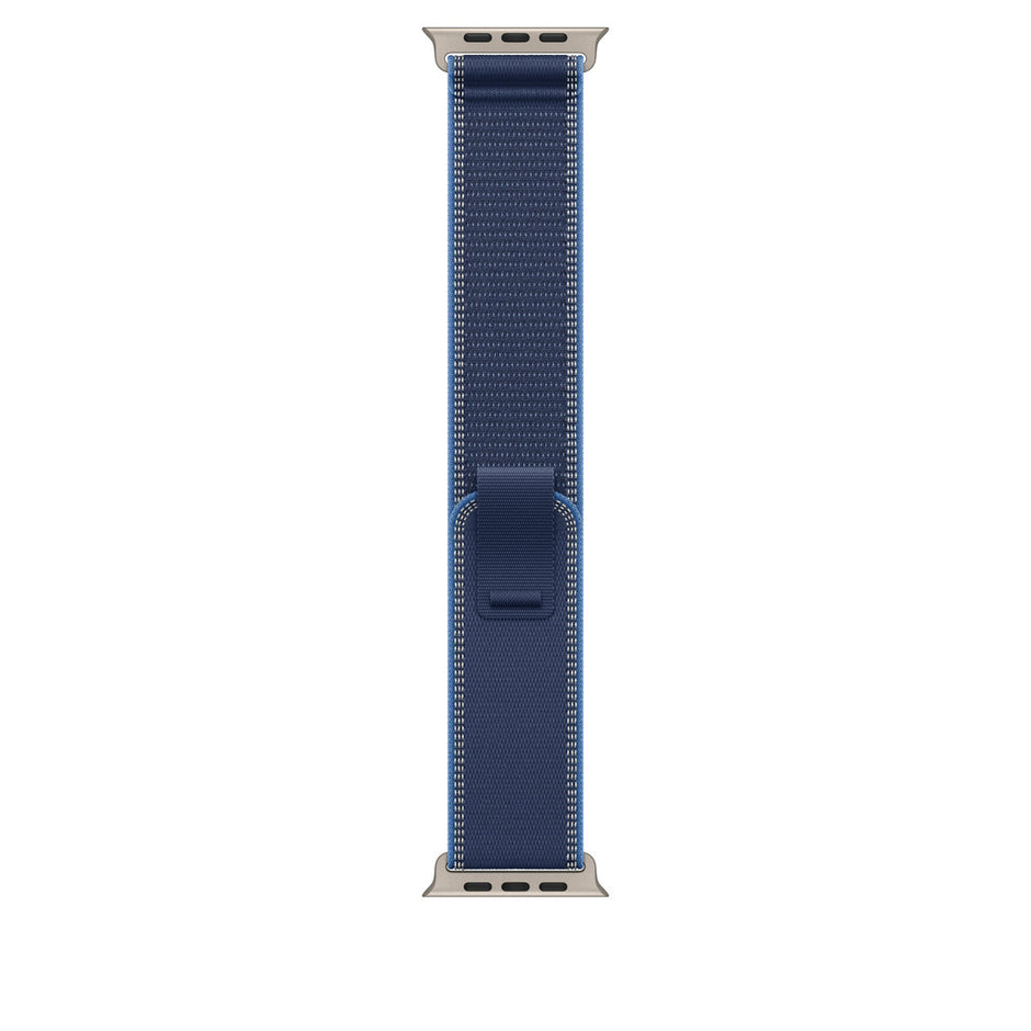 49mm Blue/Bright Blue Trail Loop - S/M - Natural Titanium Finish