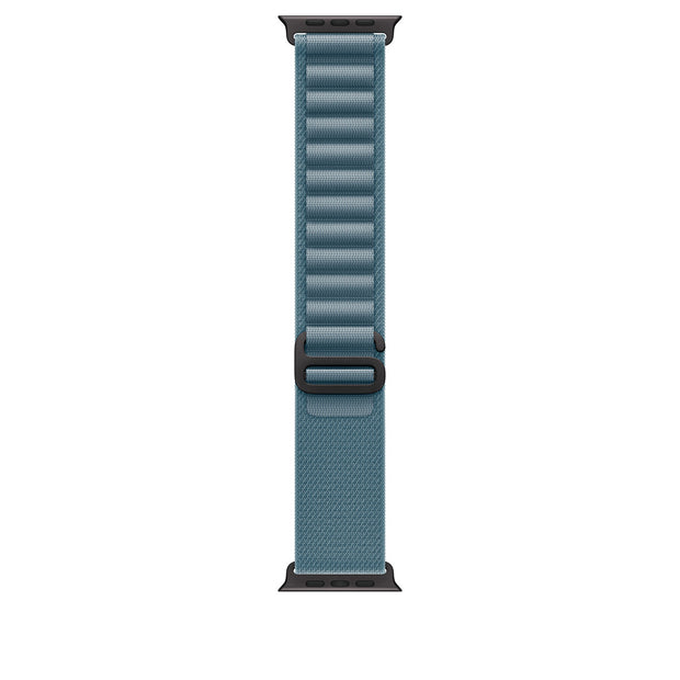 Apple Watch 49mm Alpine Loop - Light Blue / Large - Black Titanium Finish