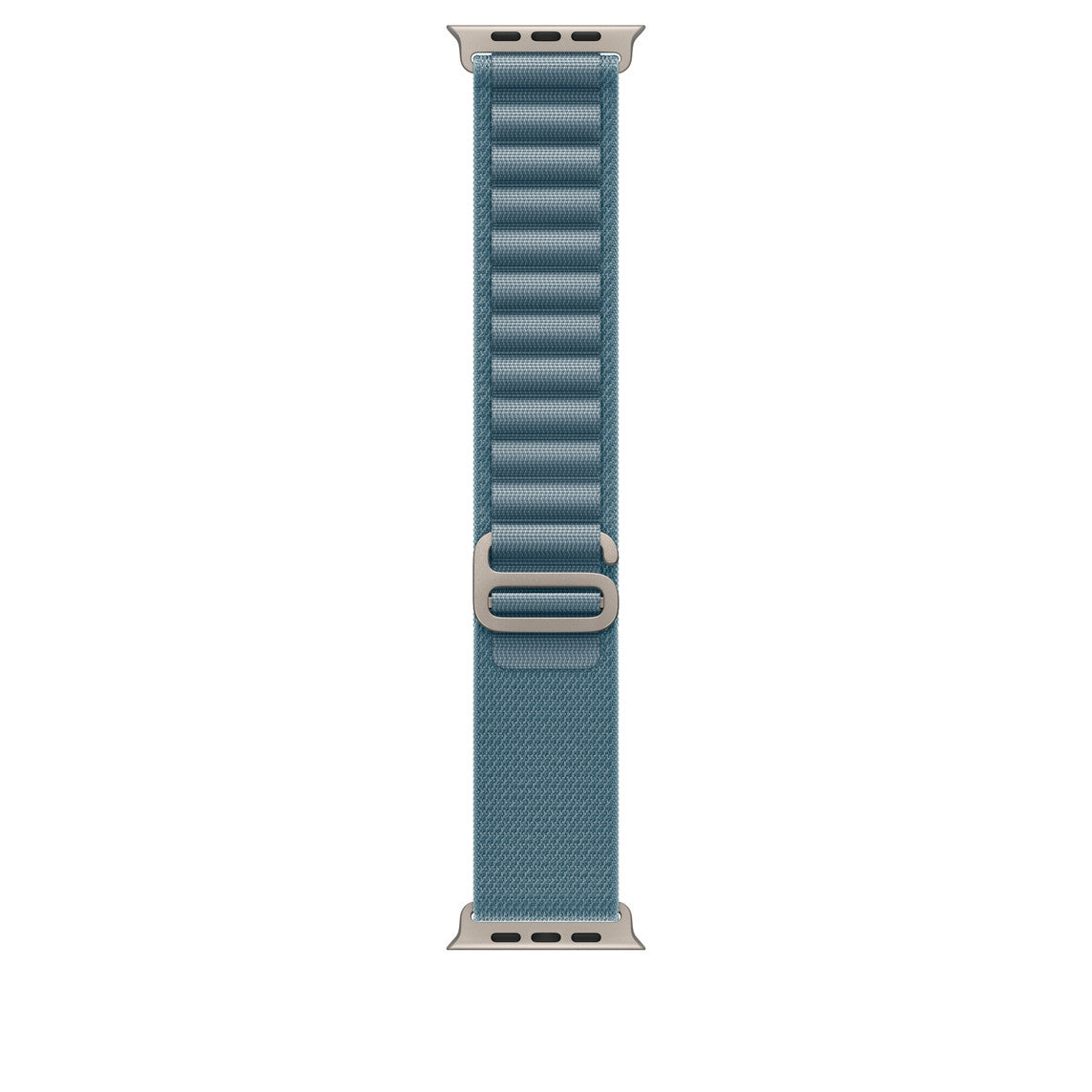 Apple Watch 49mm Alpine Loop - Light Blue / Medium - Natural Titanium Finish