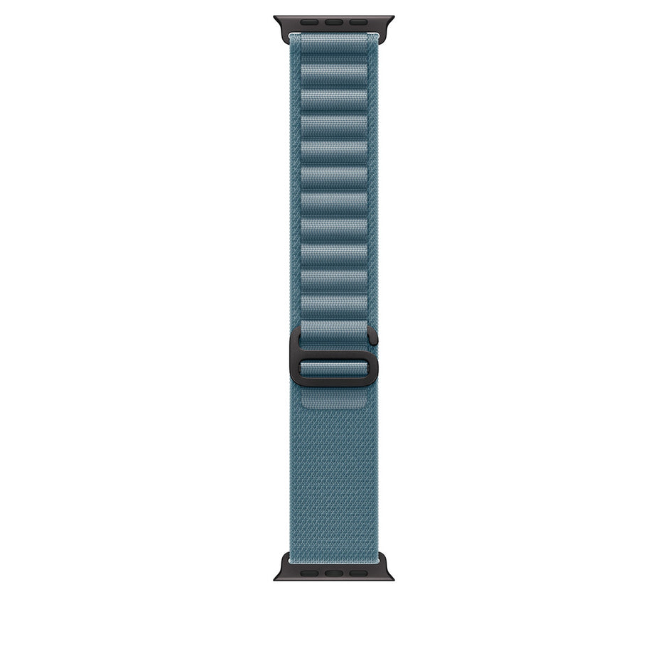 Apple Watch 49mm Alpine Loop - Light Blue / Small - Black Titanium Finish
