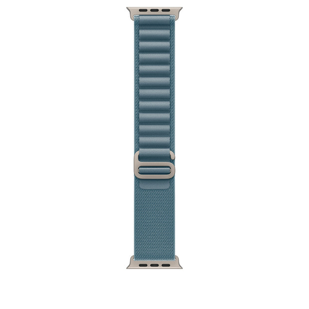 Apple Watch 49mm Alpine Loop - Light Blue / Small - Natural Titanium Finish