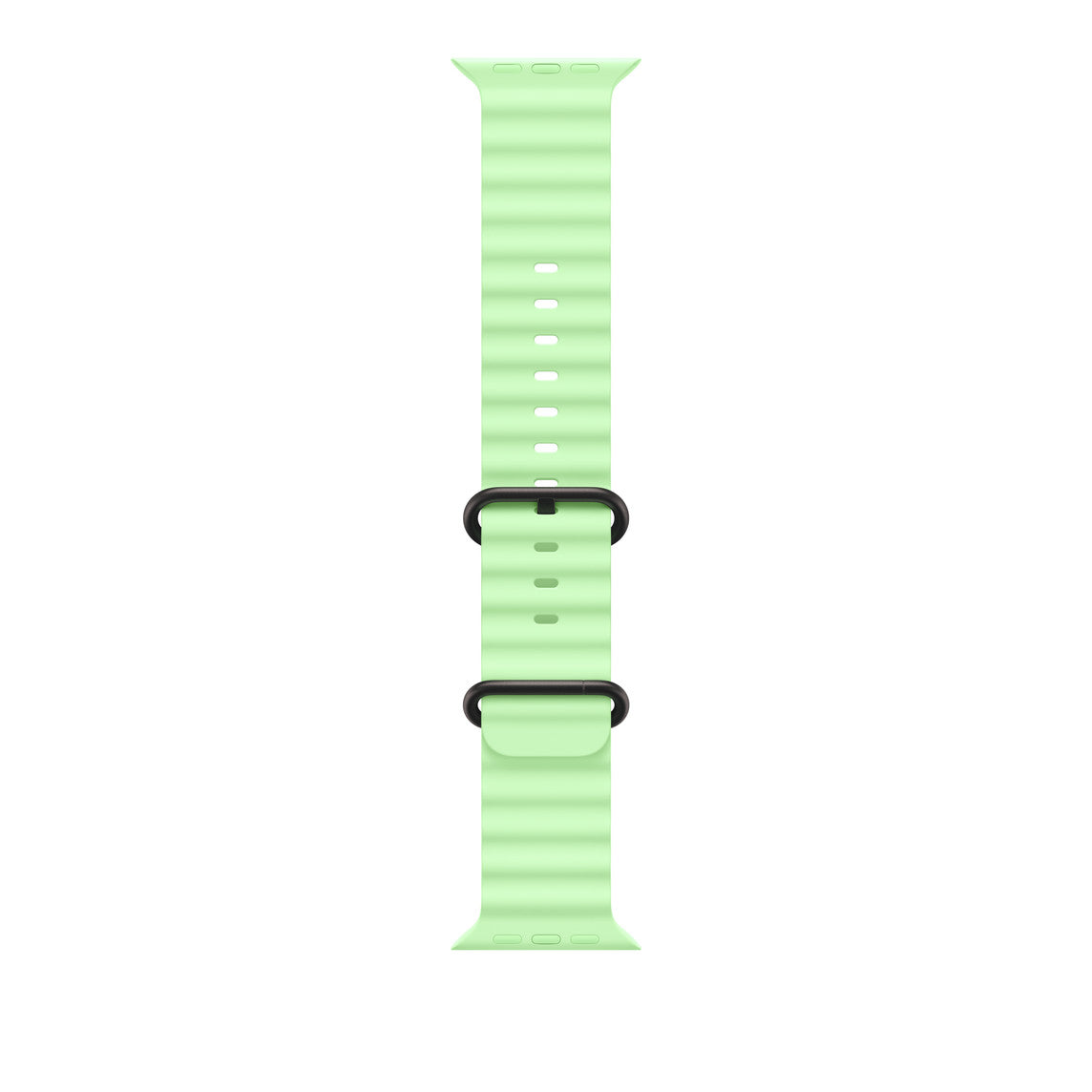 49mm Neon Green Ocean Band - Black Titanium Finish