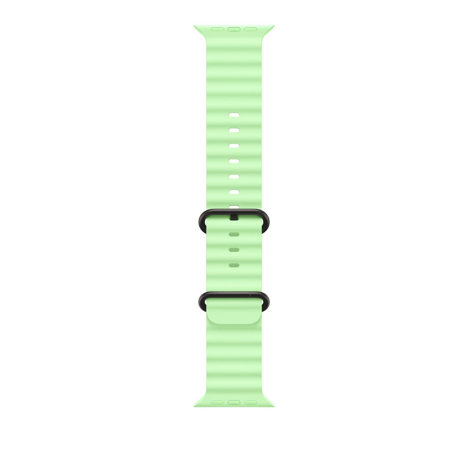 49mm Neon Green Ocean Band Extension - Black Titanium Finish