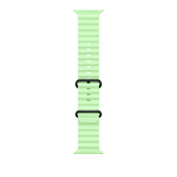 49mm Neon Green Ocean Band Extension - Black Titanium Finish