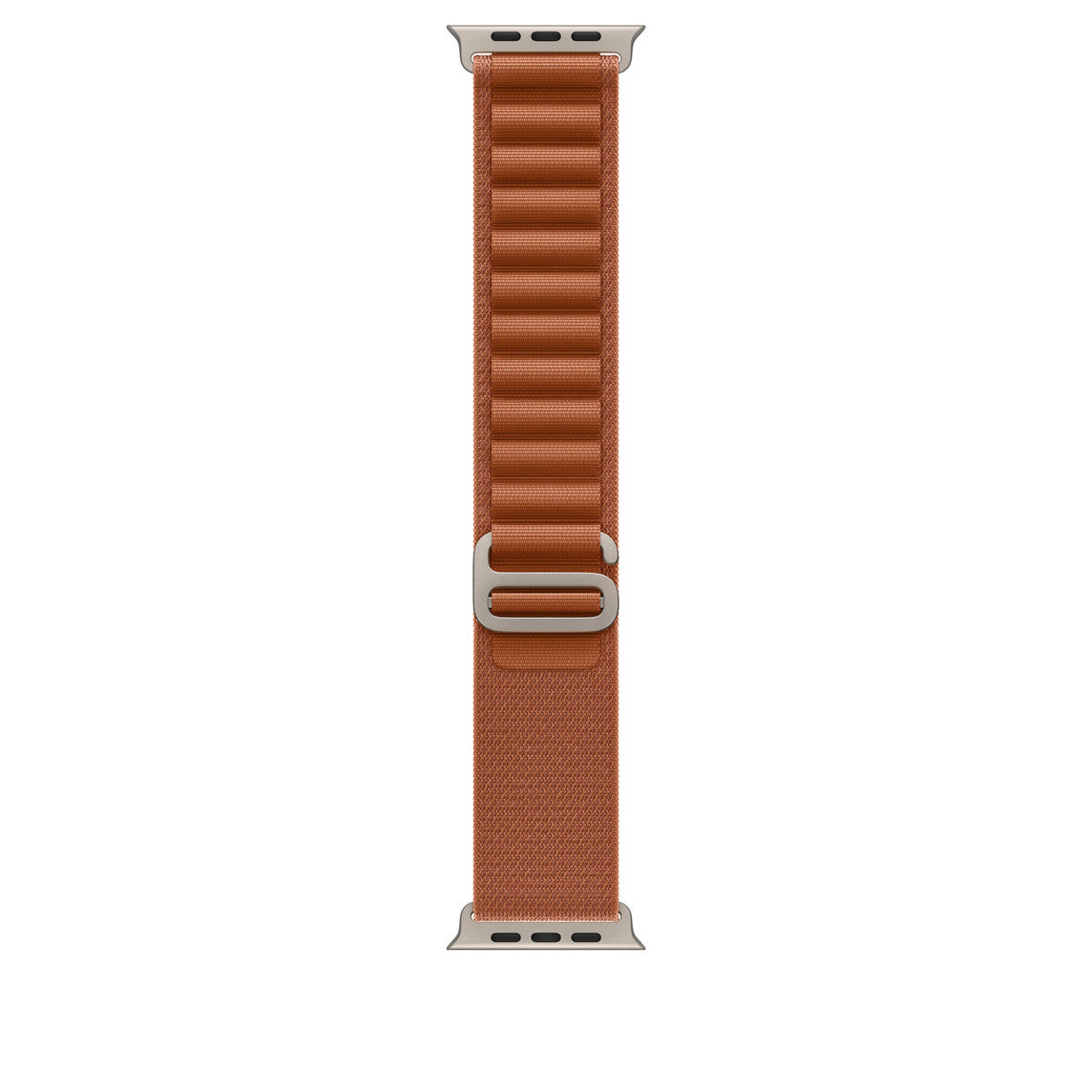 Apple Watch 49mm Alpine Loop - Terra Cotta / Medium - Natural Titanium Finish