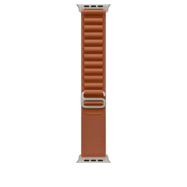 Apple Watch 49mm Alpine Loop - Terra Cotta / Medium - Natural Titanium Finish