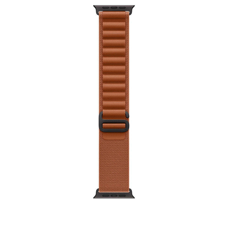 Apple Watch 49mm Alpine Loop - Terra Cotta / Small - Black Titanium Finish