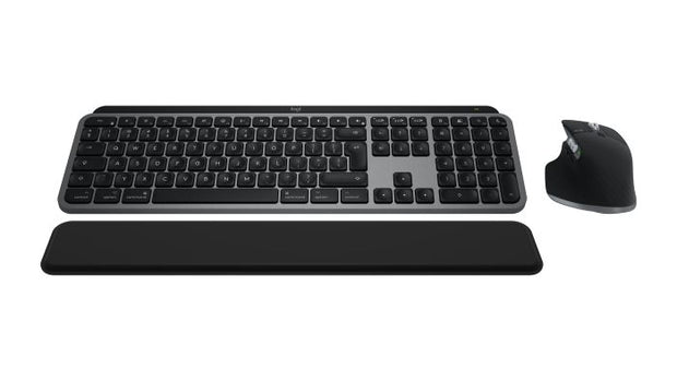 Комплект Logitech MX Keys S Combo for Mac - клавиатура, мишка и palm rest - Сив - US/INT
