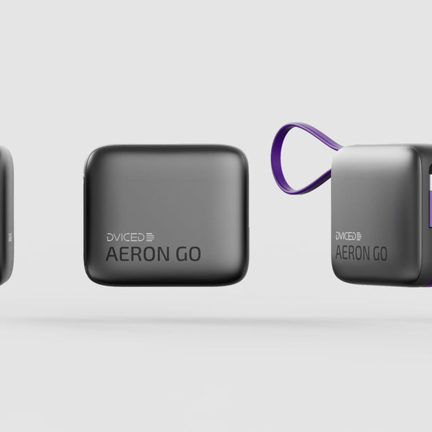 Dviced AERON GO 10000mAh Power Bank with Built-in Cable & 45W PD - Silver
