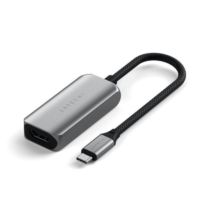 Satechi USB-C To HDMI 2.1 8K Adapter (Mac Devices up to 4K / 60Hz, 8K / 60Hz, 4K 60Hz / 120Hz, 2K / 40Hz, 1080P / 500Hz, Dynamic HDR10+ HDCP 1.4 и HDCP 2.3) - Space Grey