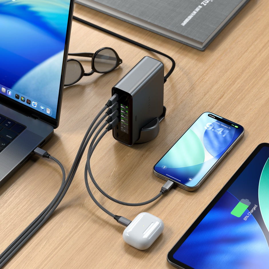 Satechi ChargeView 240W Desktop Charger (6x USB-C) - Space Black